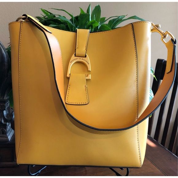 Dooney & Bourke Handbags - DOONEY & BOURKE - Brynn Shoulder Bag in Mustard Florentine Leather. SPECTACULAR!